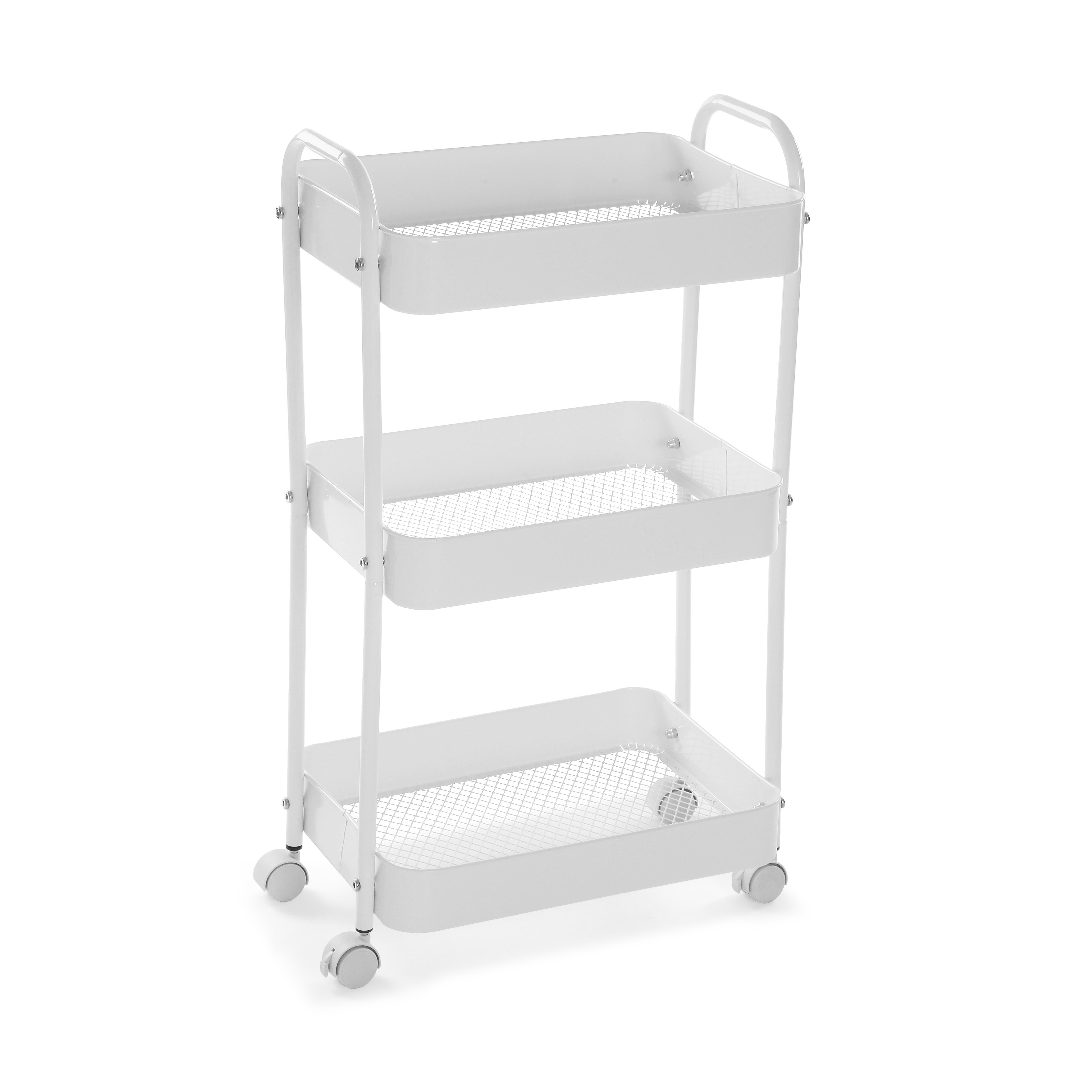 CARRO 3 BLADAS BLANCO 46X30X76CM