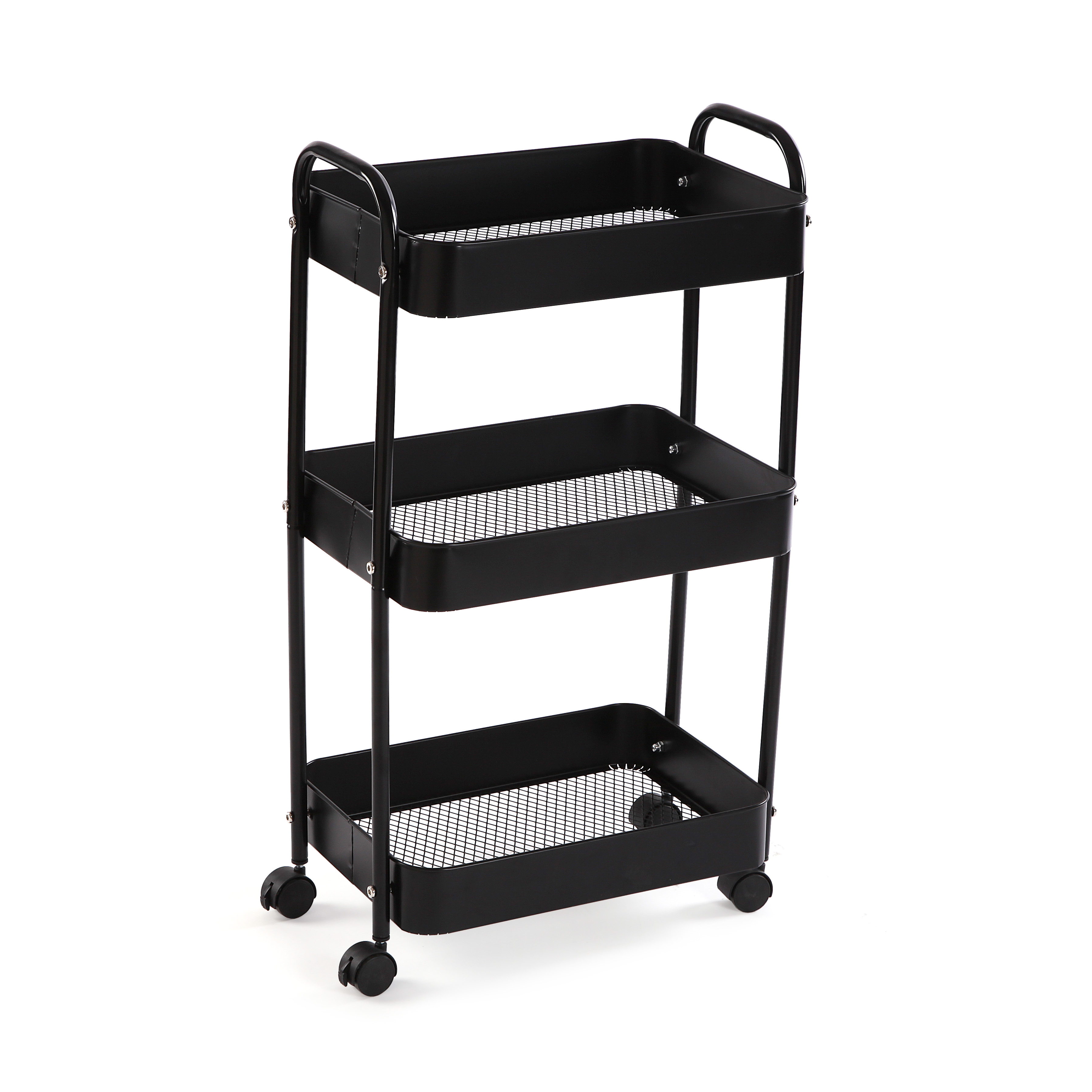 CARRO 3 BLADAS NEGRO 46X30X76CM