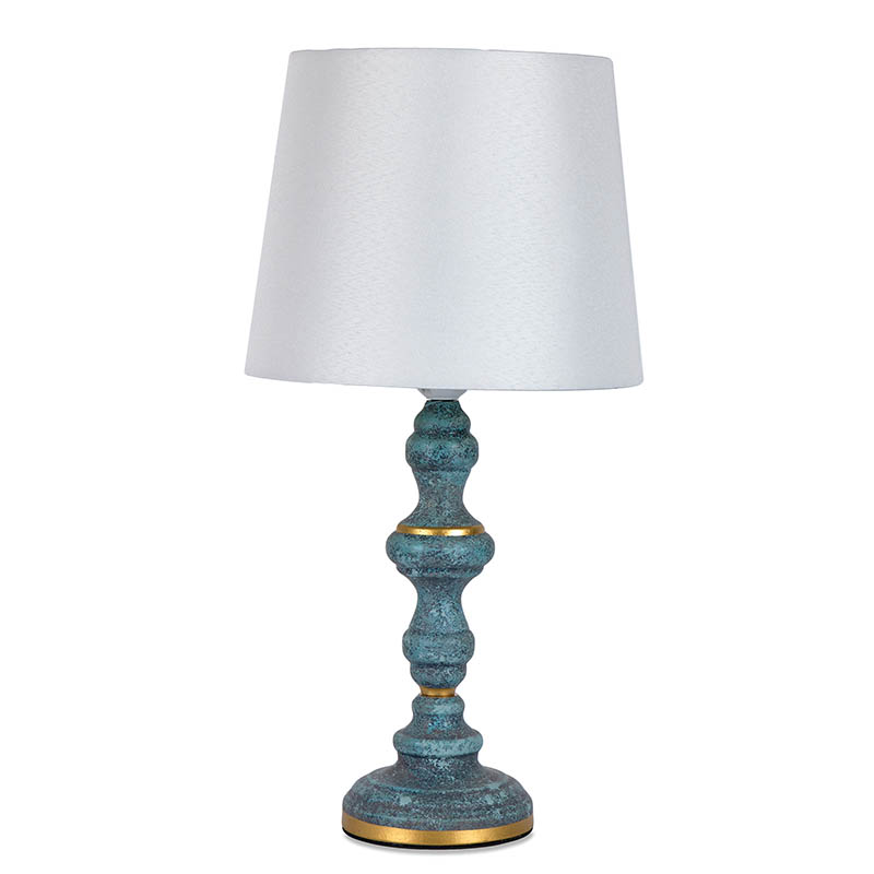 SOBREMESA 25X47CM METAL AZ/DOR BOLAS TULIPA BEIGE