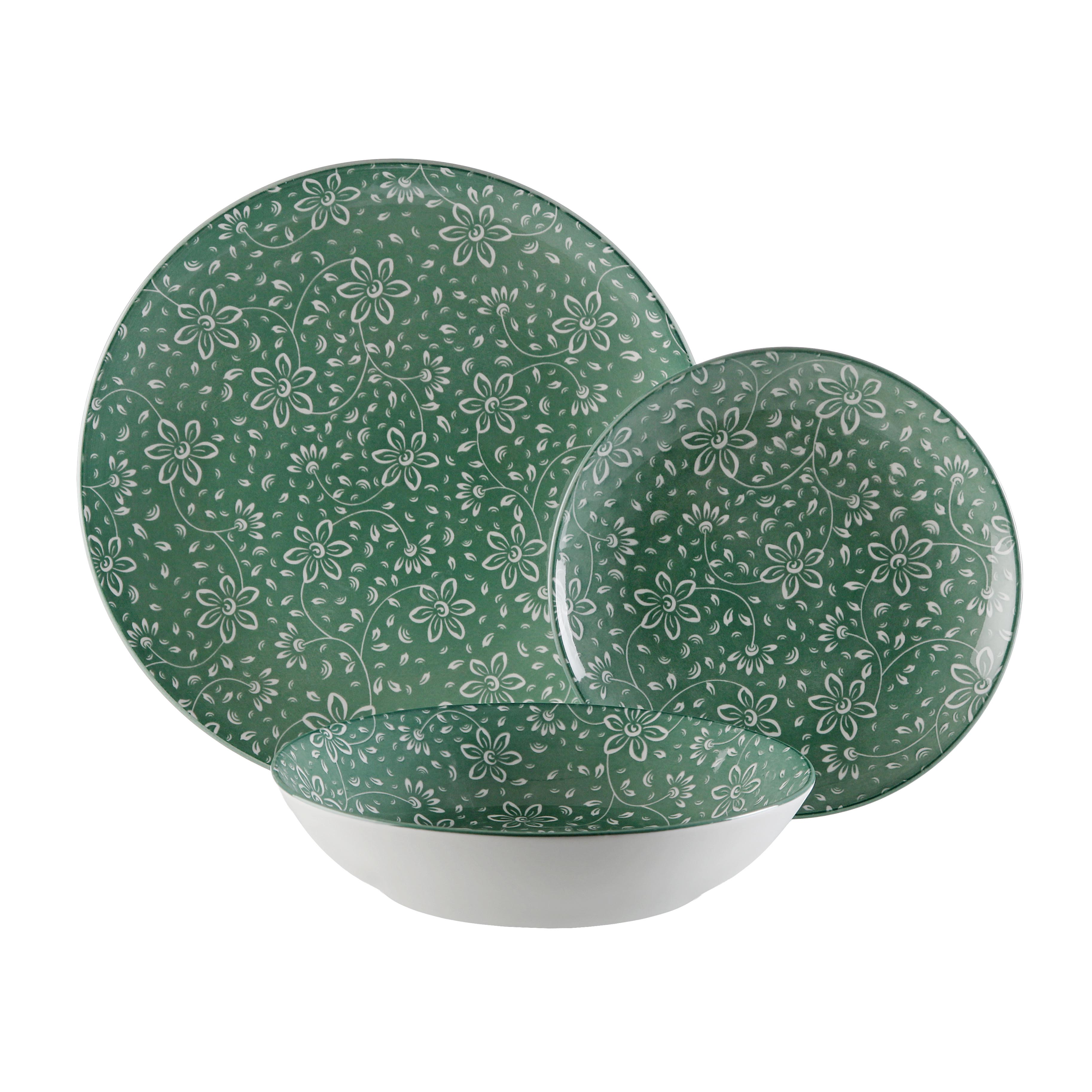 VAJILLA 18 PIEZAS MIREIA VERDE 5