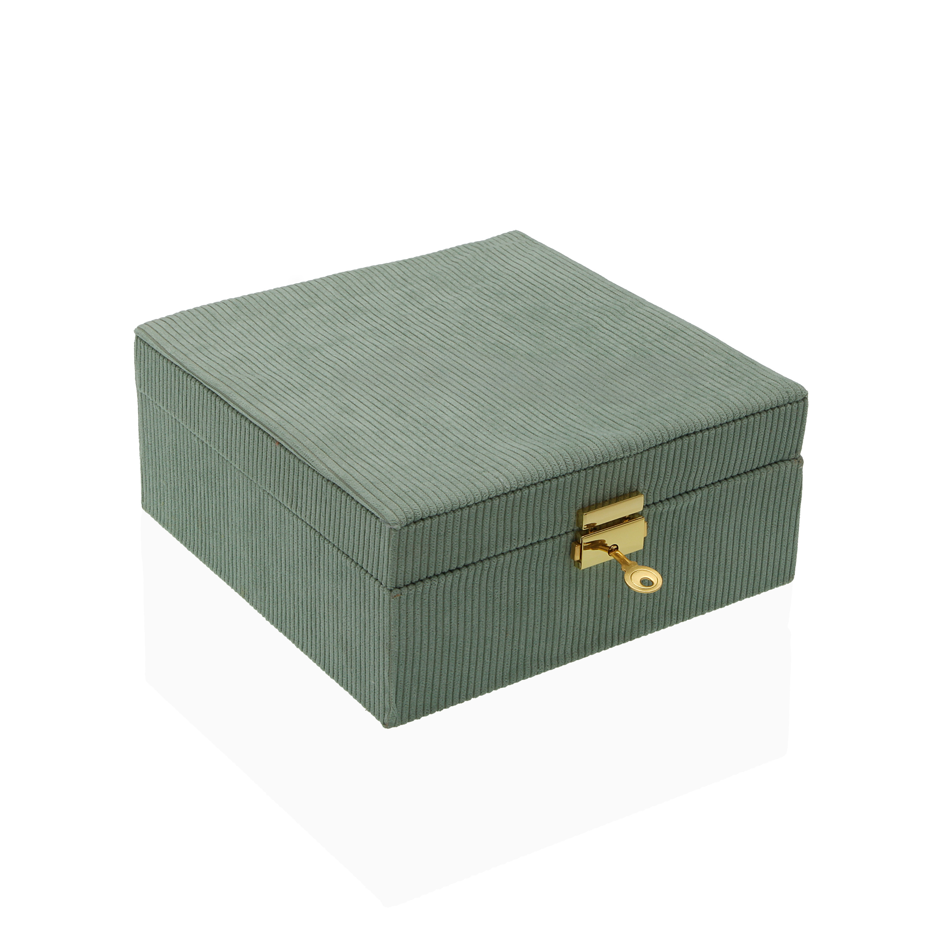 JOYERO DE PANA VERDE 21.5X21.5X9CM 3