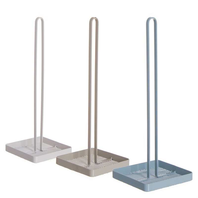 PORTARROLLOS WC ESSENTIAL 15X15X41CM  GRIS