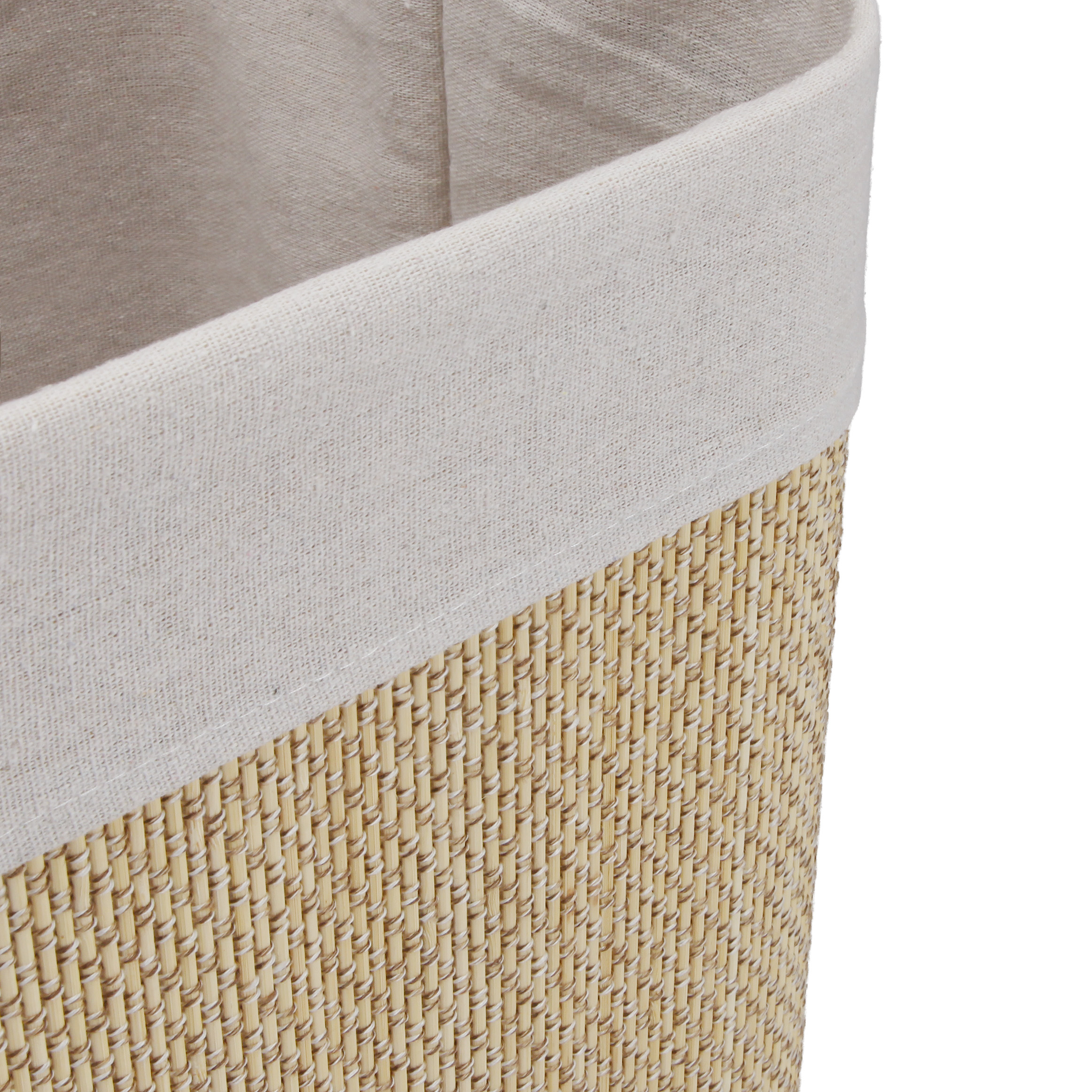 CESTO ROPA PLEGABLE RIBETE BLANCO 40X30X60CM 5