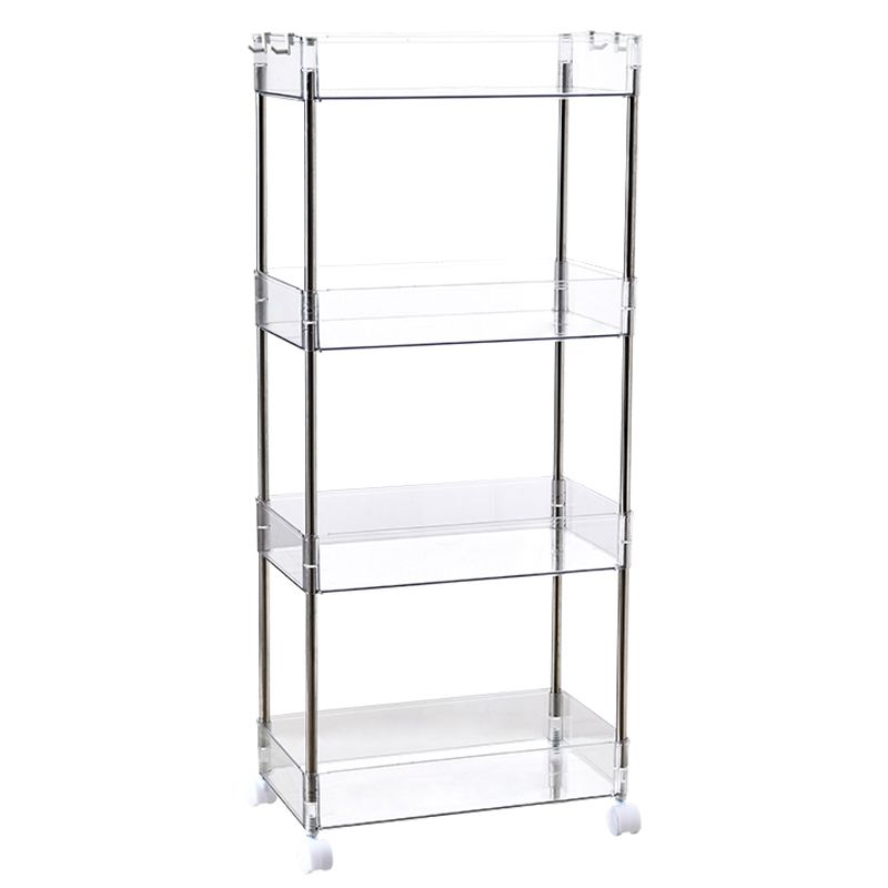 CARRO AUX. ACRILICO 4 ESTANTES 37X13.2X86.2CM