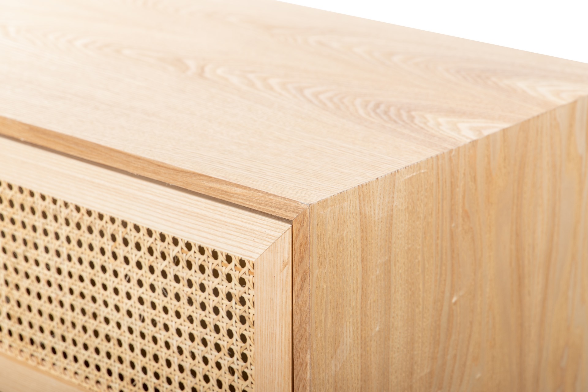 COMODA MADERA CON RATAN 95X44X97CM 4