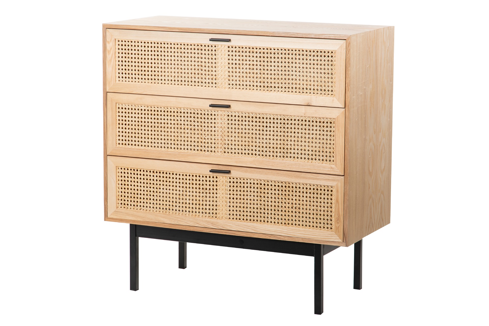 COMODA MADERA CON RATAN 95X44X97CM