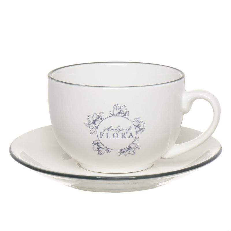 TAZA 450ML CON PLATO SHADE OF FLORA
