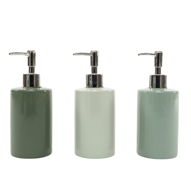 DISPENSADOR JABON VERDE 7X7X17.5CM