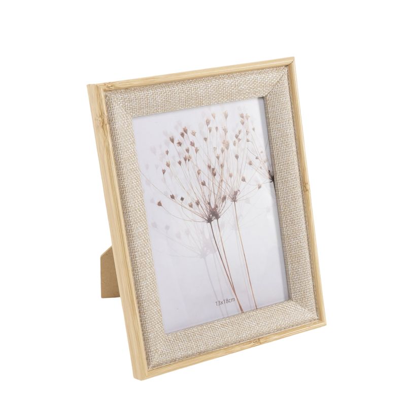 PORTAFOTOS 13X18 MARCO EFECTO TELA/MADERA 17.5X1,8