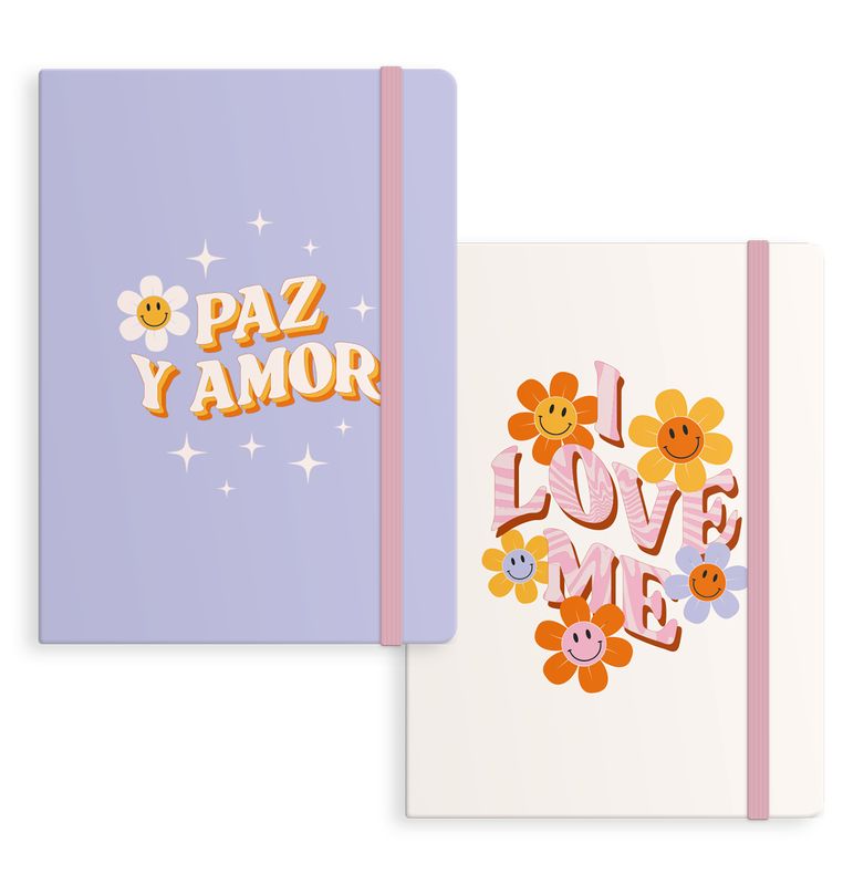 LIBRETA CON GOMA L HIPPIE 2M