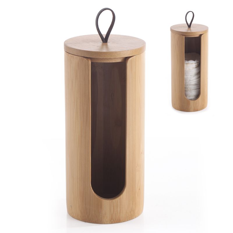 ORGANIZADOR ALGODONES BAMBU 8X8X17,50CM
