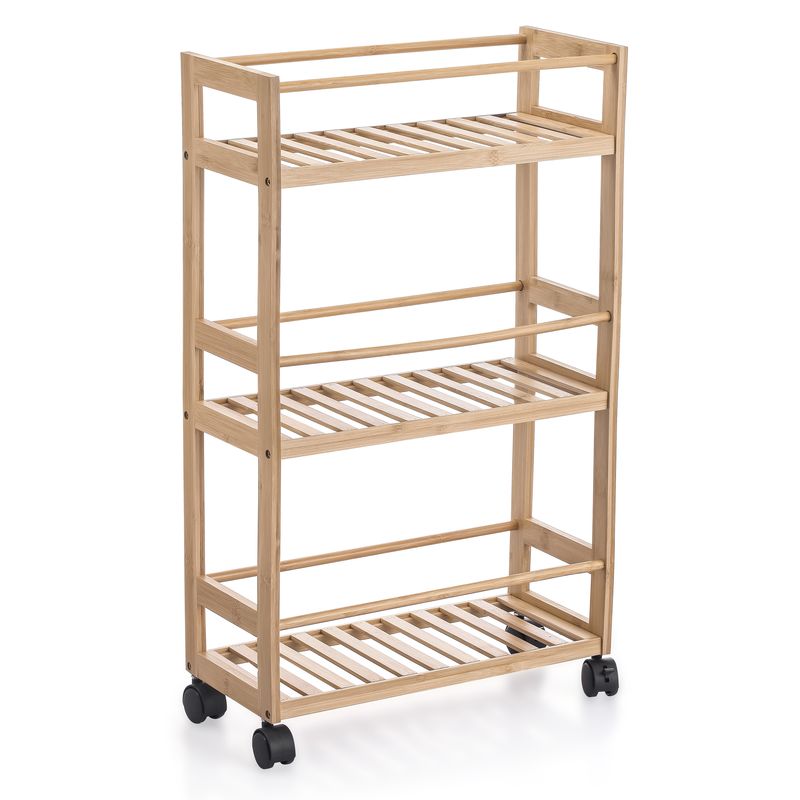 CARRO AUXILIAR 3 ESTANTES BAMBU 44.5x20x75cm