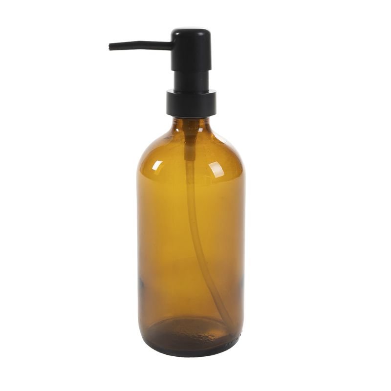 DISPENSADOR JABON CRISTAL 500ML AMBAR