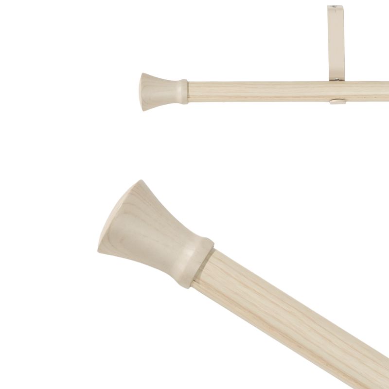 BARRA CORTINA 160-300 CM SIMIL MADERA BLANCO