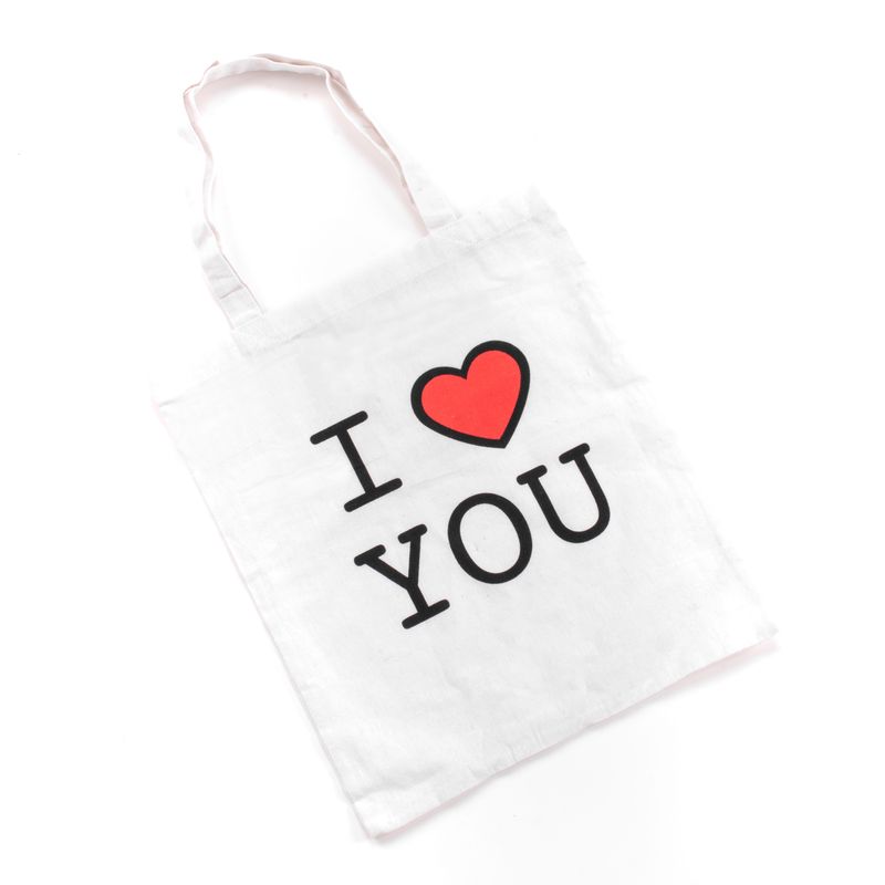 BOLSA ALGODON I LOVE YOU