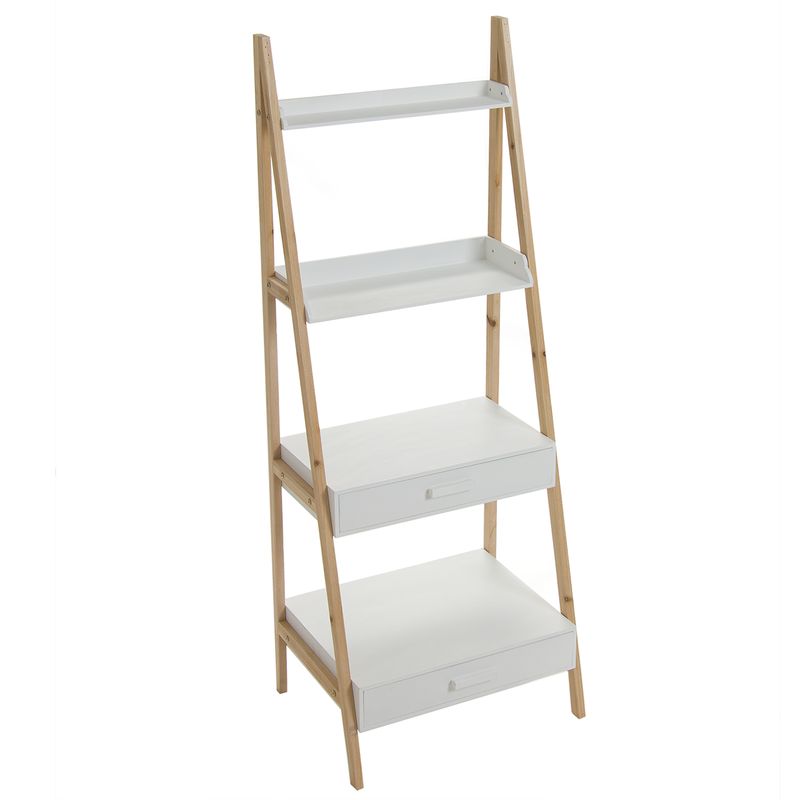 ESTANTERIA 2 ESTANTES + 2 CAJONES PARED 56x42x145c