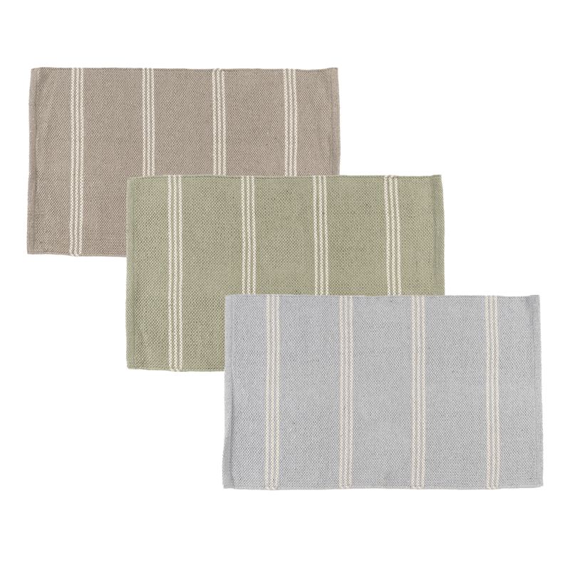 ALFOMBRA ALGODON 50X80CM RAYAS BEIGE