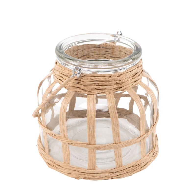 CANDEL CON ASA NATURAL M 12.6X12.6X12CM