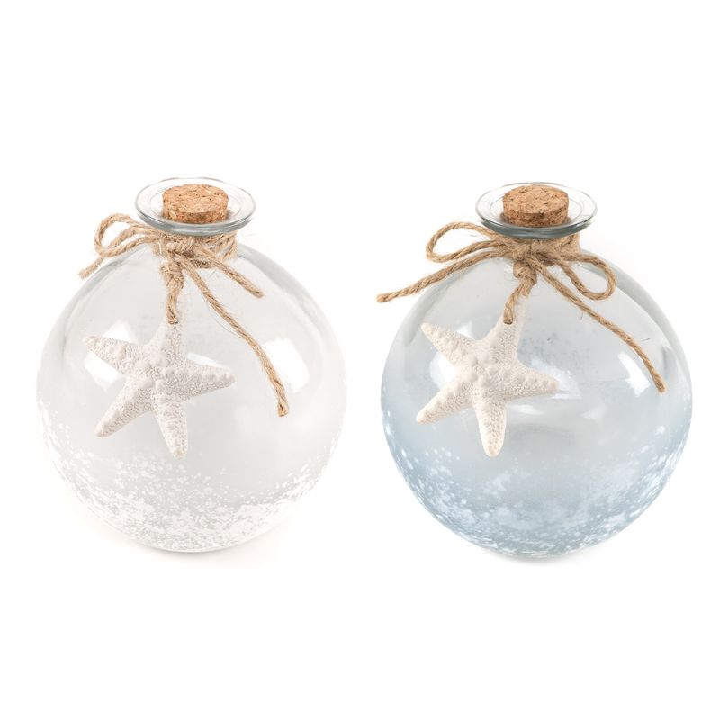 JARRON CRISTAL DECORATIVO BOLA 12.3X12.3X14CM BLAN