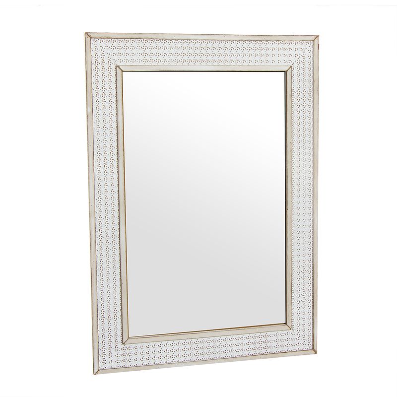 ESPEJO 50X70CM BLANCO DECAPADO