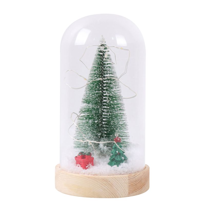 CAMPANA CRISTAL LED CON DECORACION NAVIDAD