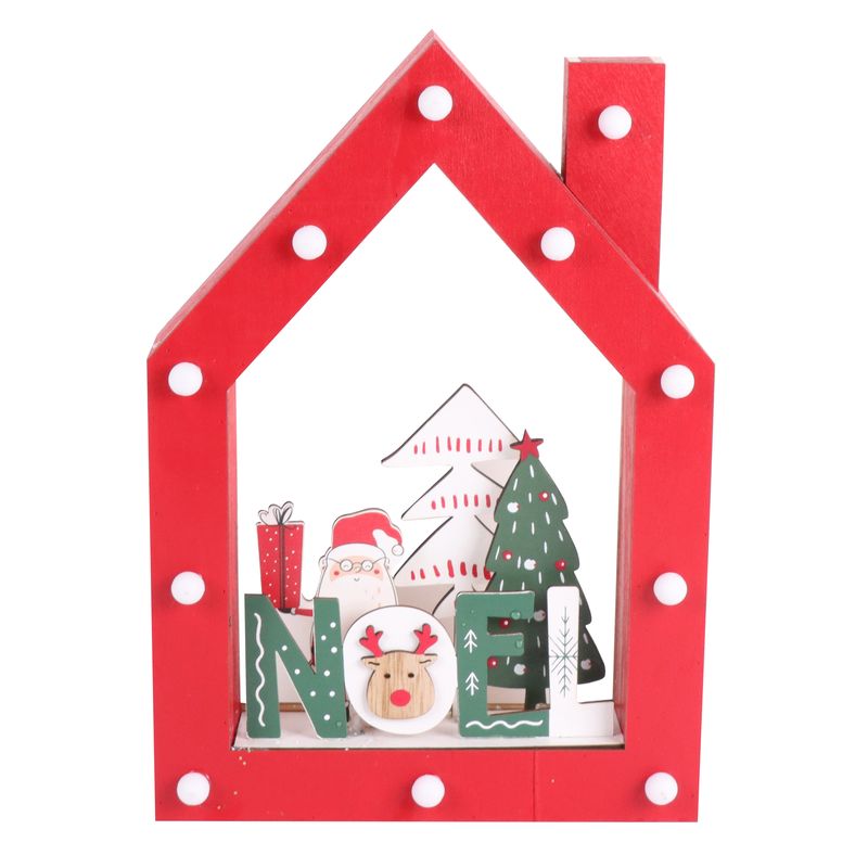 CASA LED NAVIDAD ROJA