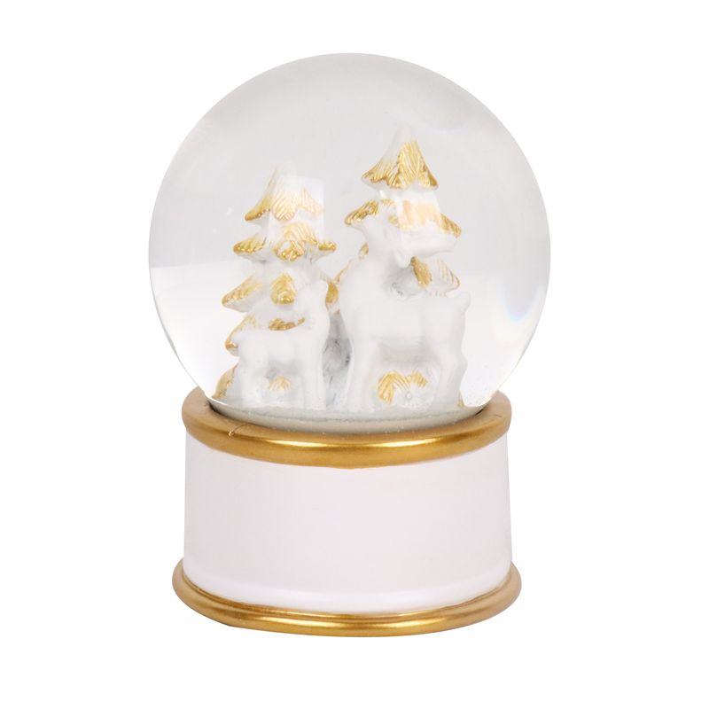 BOLA NIEVE NAVIDAD ORO 14X10CM