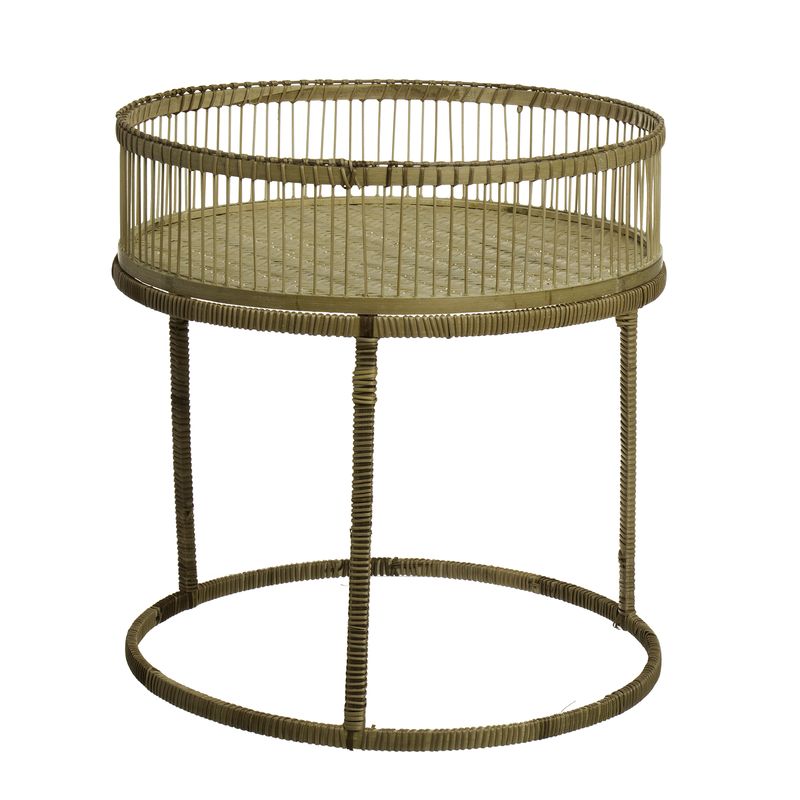 MESA AUXILAR BAMBU 44X44X44CM NATURAL