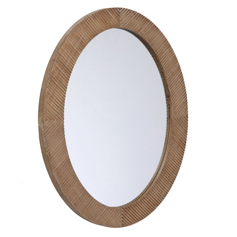 ESPEJO PARED 56X76CM MADERA OVAL
