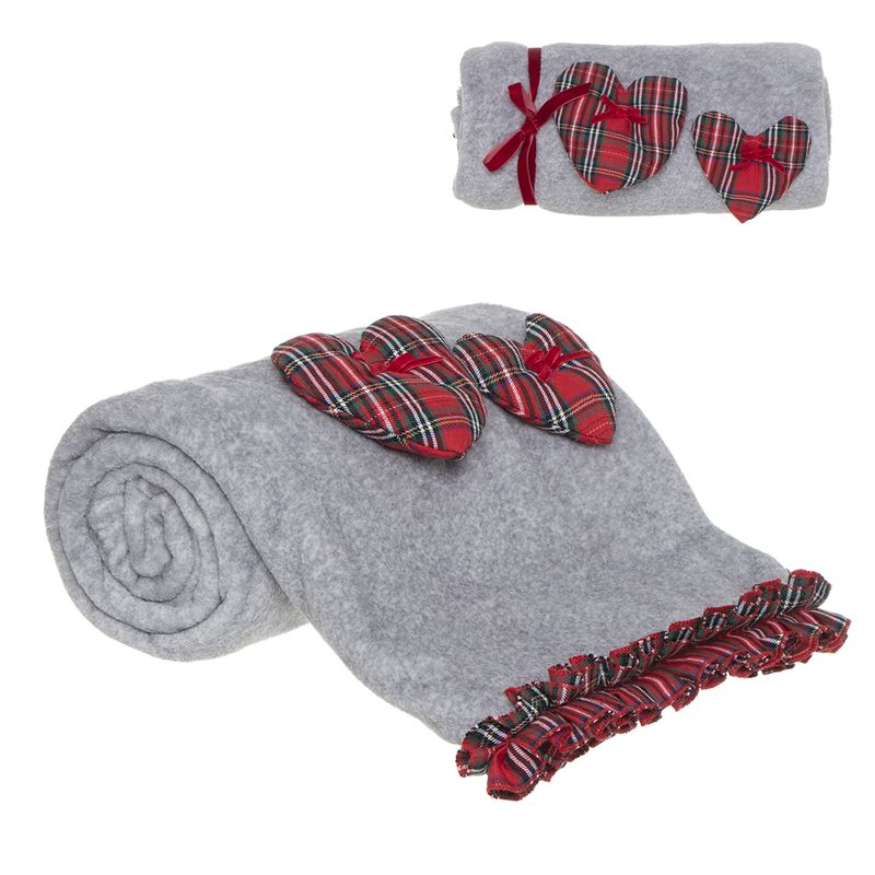 MANTA 130X160CM CORAZONES