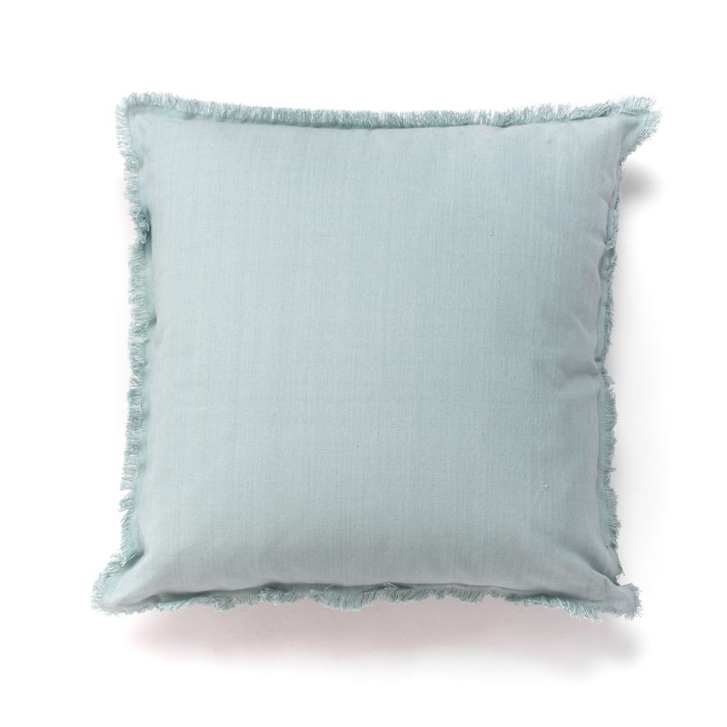 COJIN 60X60CM ALG FLECOS VERDE AGUA