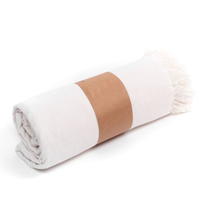 CUBRECAMA 240X260CM ALG FLECOS CRUDO