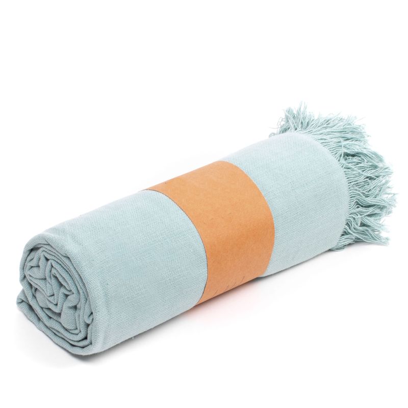 CUBRECAMA 240X260CM ALG FLECOS VERDE AGUA