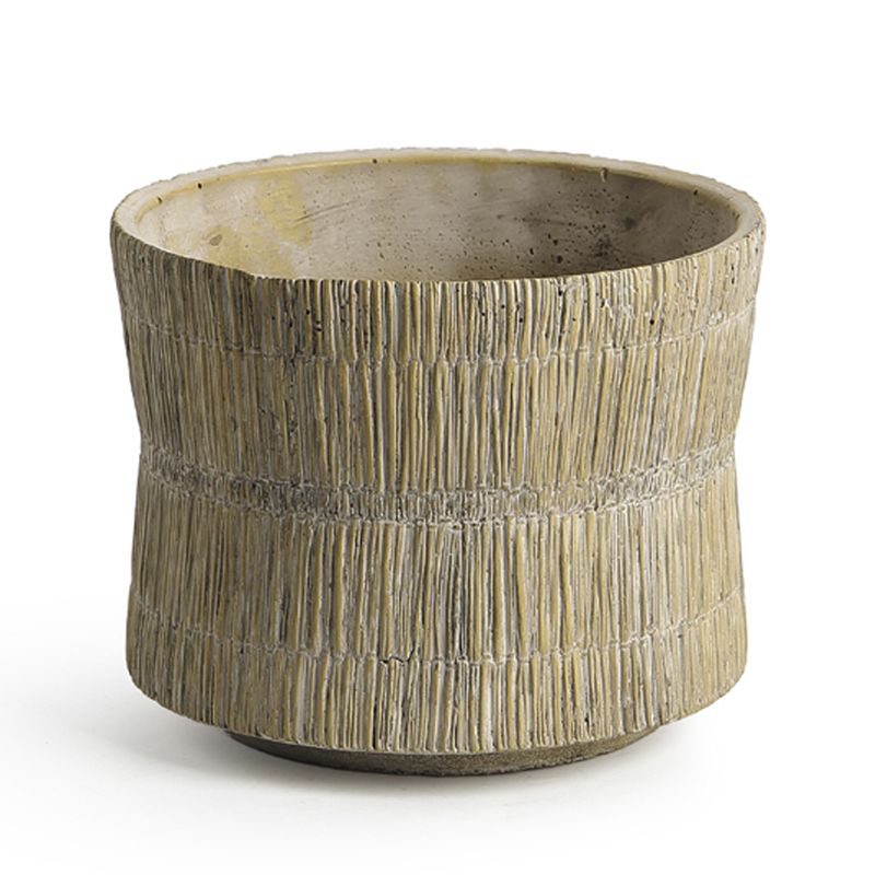 MACETA L EFECTO FIBRA NATURAL 18.5X18.5X15CM