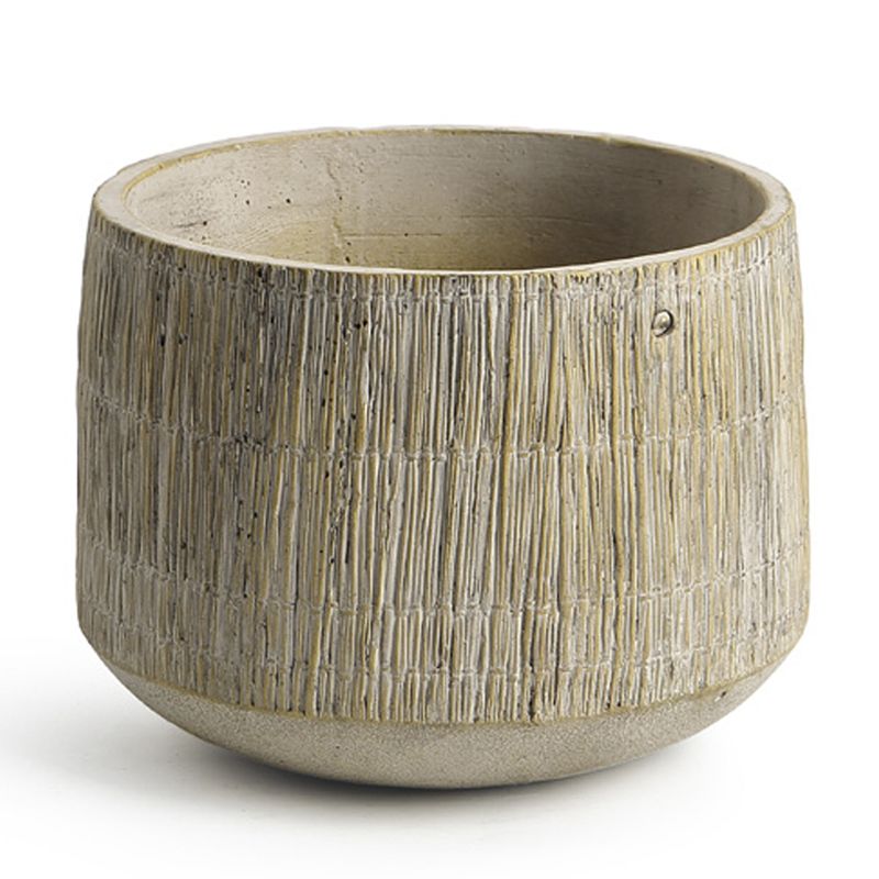 MACETA L EFECTO FIBRA NATURAL 20X20X14.5CM