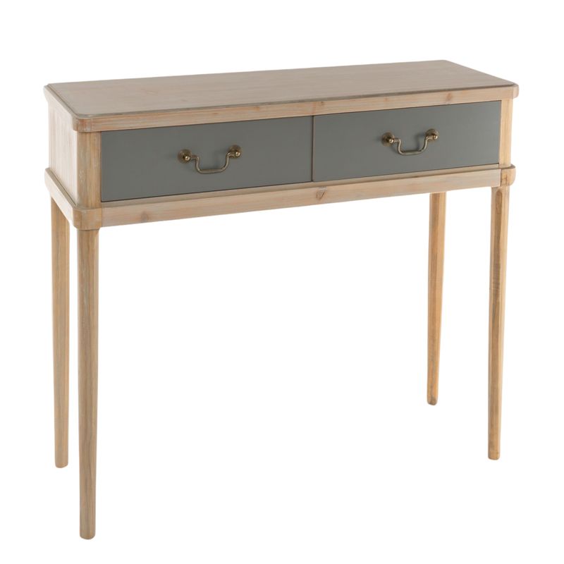 CONSOLA 2 CAJONES VERDE 90X30X80CM
