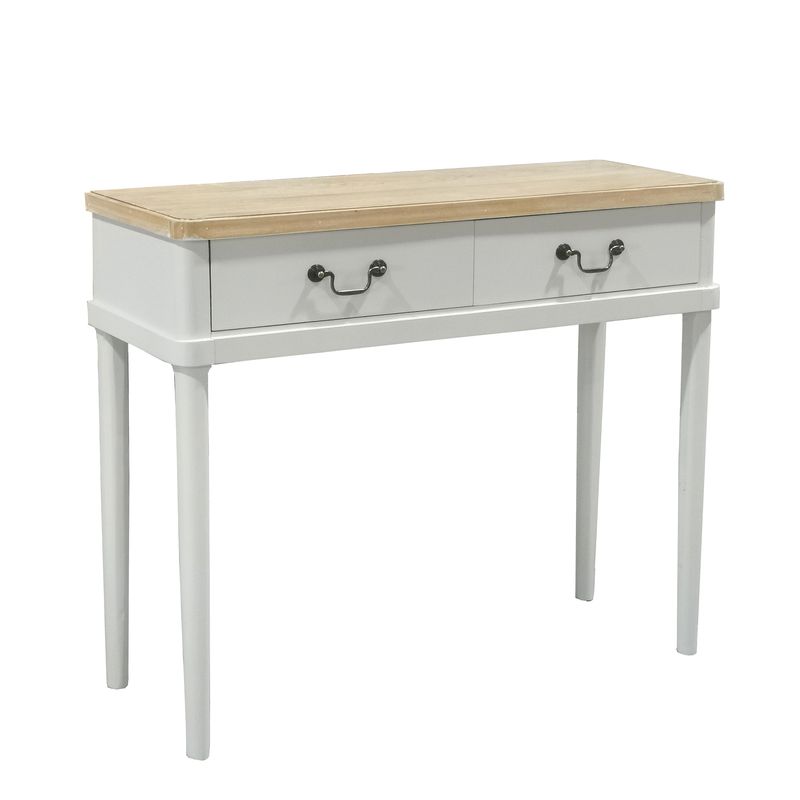 CONSOLA 2 CAJONES IVORY 90X30X80CM