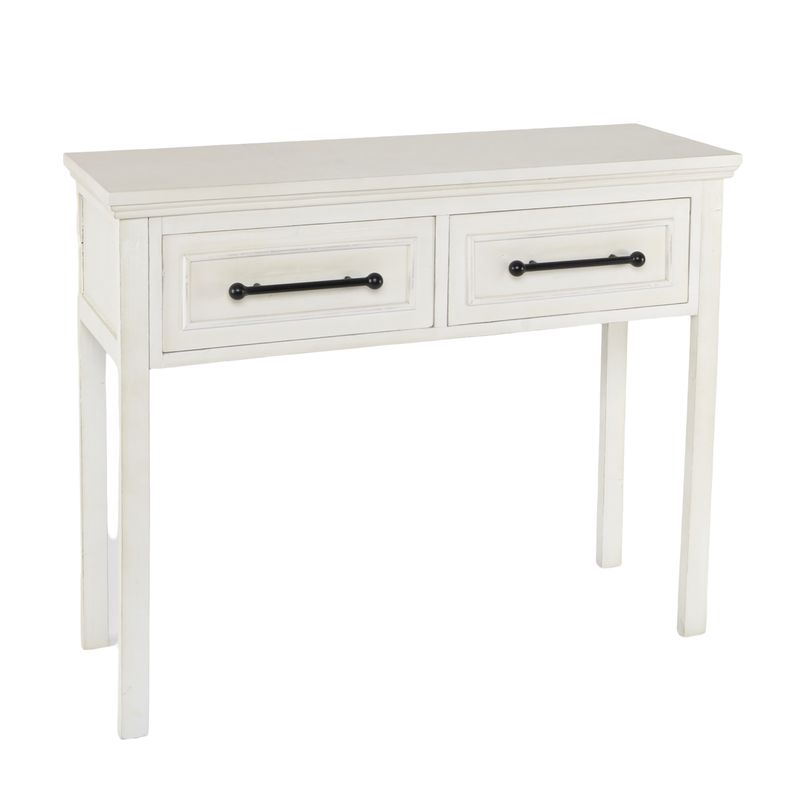 CONSOLA 2 CAJONES BLANCO 100X34X80CM