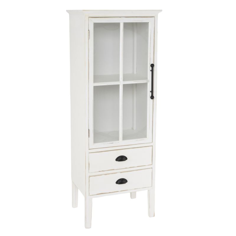 VITRINA 2 CAJONES BLANCO 48X37X138CM