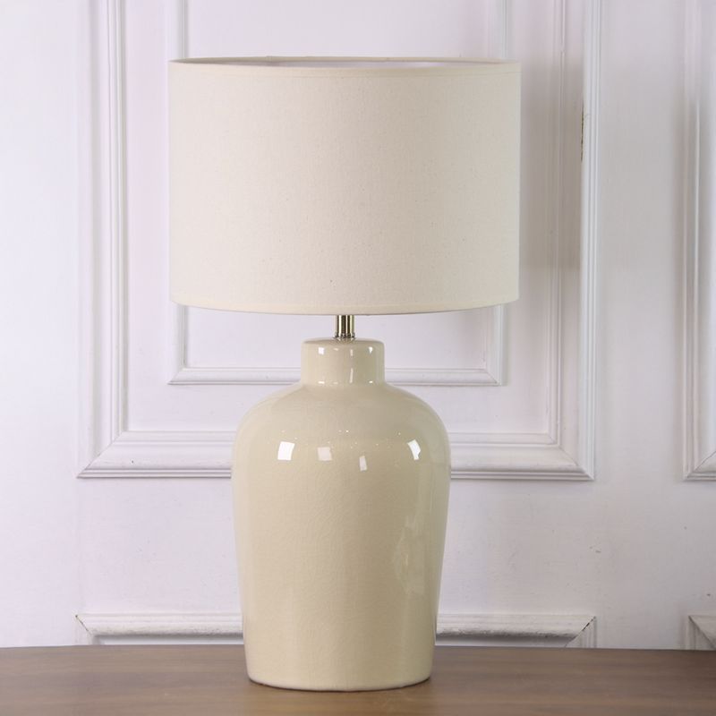 LAMPARA BASE CERAMICA NATURAL 30X30X52,5CM