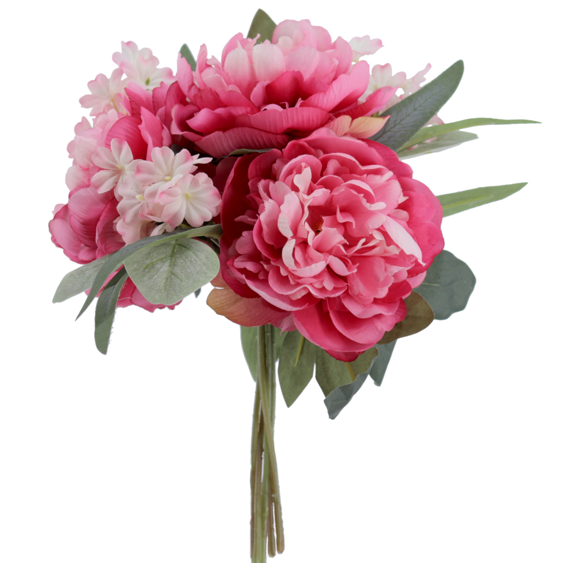 ATADO PEONIA Y JAZMIN 35CM FUCSIA