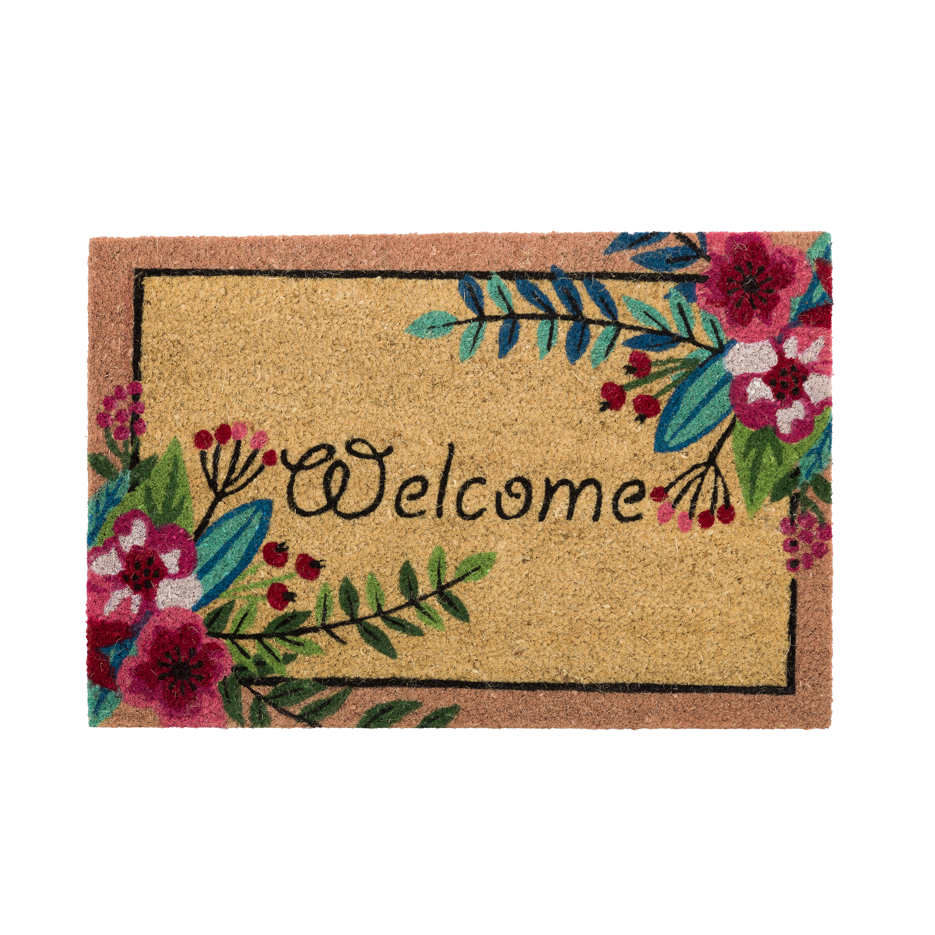FELPUDO WELCOME SPRING FIBRA COCO 60X40X1.5CM