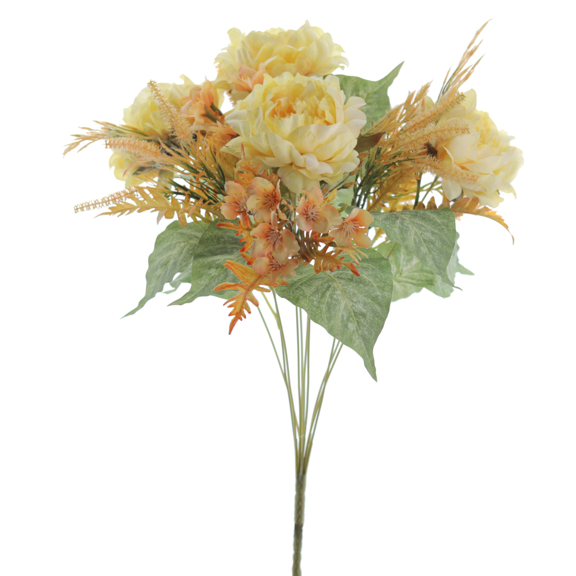 BOUQUET PEONIAS VINTAGE 50CM AMARILLO