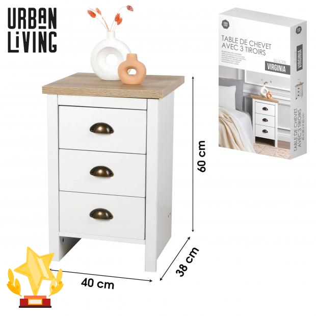VIRGINIA COMMODE AVEC 5 TIROIRS DESIGN COLONIAL 80