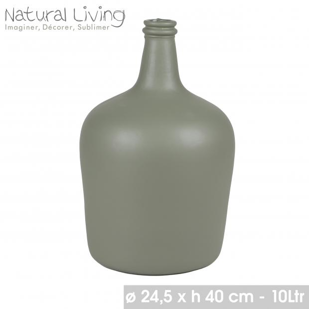 VASO DAMA JEANNE 10L OLIVA NATURAL LIVING
