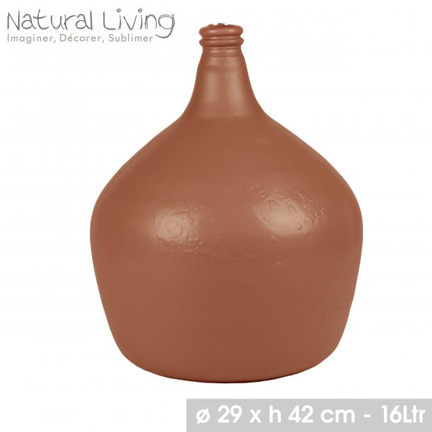 VASO DAMA JEANNE 16L TERRACOTA NATURAL LIVING