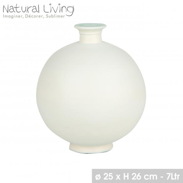 NATURAL LIVING - VASO OPERA 7L NIEVE 25x25x26cm