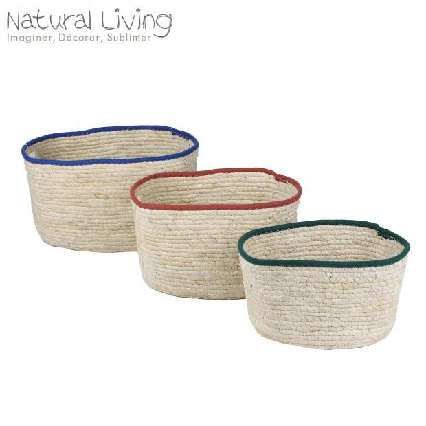 NATURAL LIVING PANIERS EN CORDE 29X22CM VERDE
