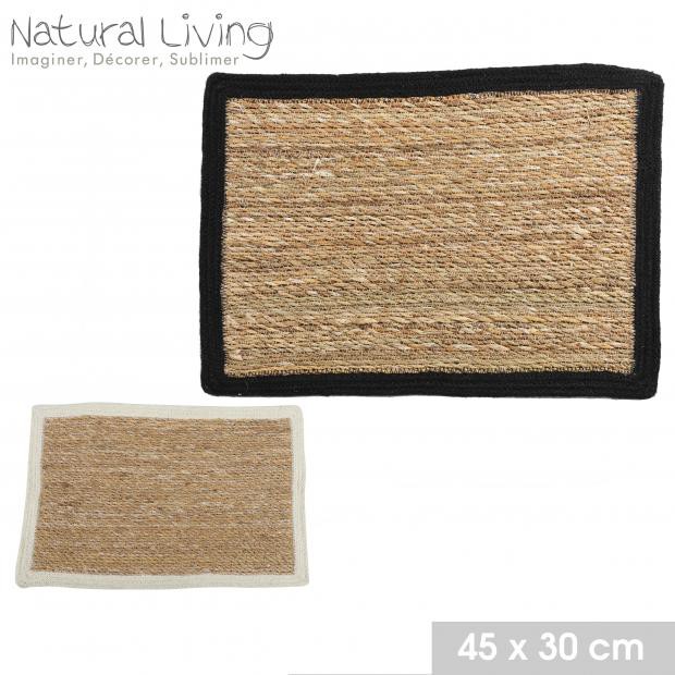 MANTEL INDIVIDUAL DE YUTE 45X30X0,5CM NEGRO