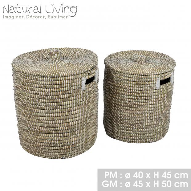 CESTA REDONDO NATURAL 45X50CM NATURAL LIVING